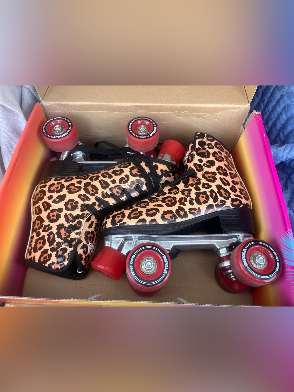 Impala skates leopard print womens 6 vegan